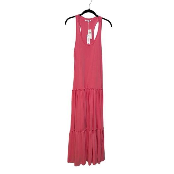 New Anthropologie Sundry Pink Modal Tiered Sleeveless Maxi Dress Size 1 Small - Picture 2 of 8